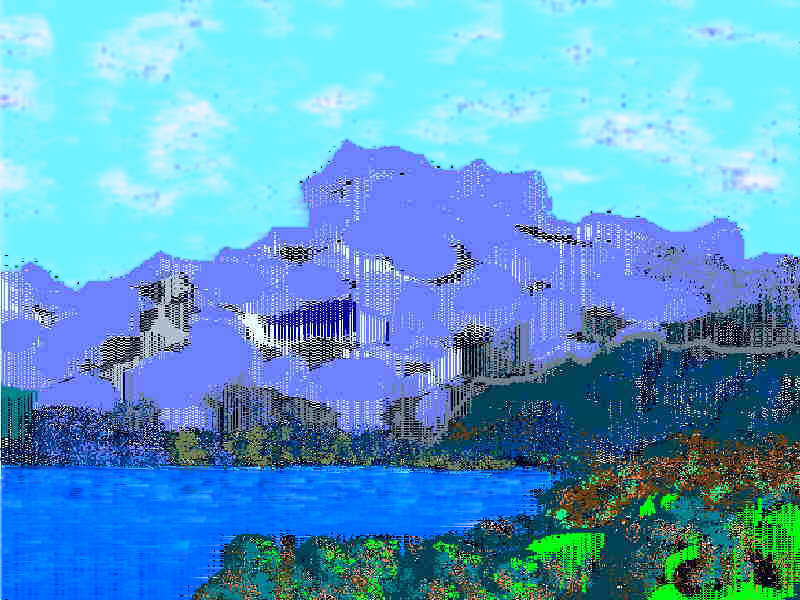 Lac de montagne bleu